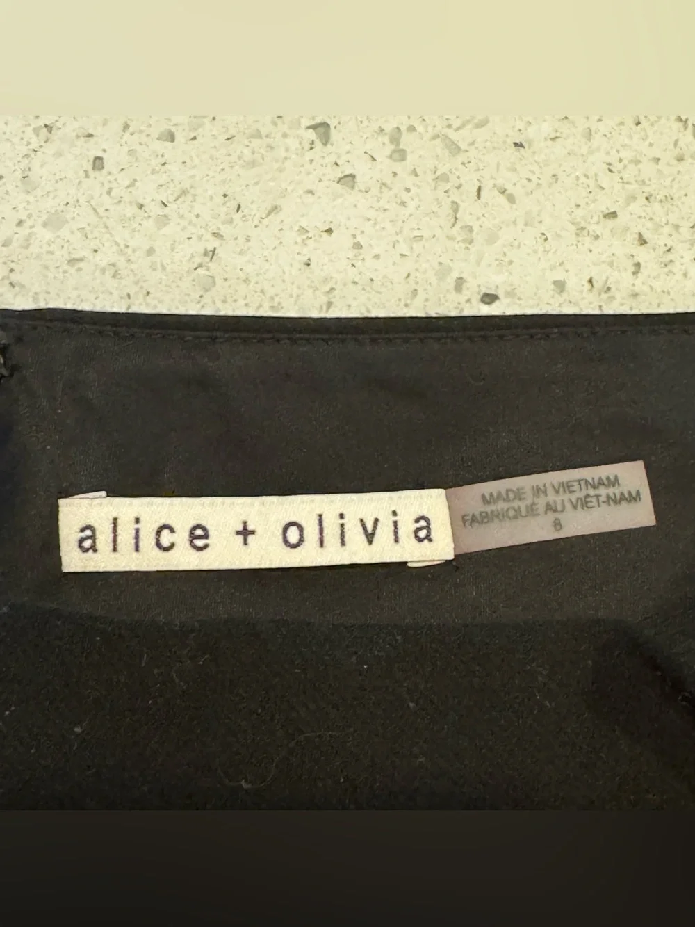 Alice + Olivia Black High Waist Tailored Shorts Size 8 MSRP $265